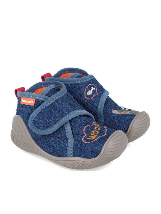 Kinderhausschuhe Stiefel Blau