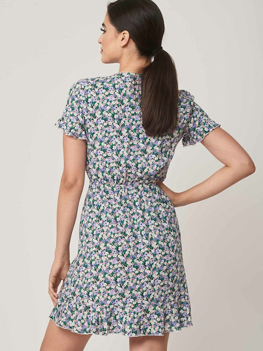 Kleid mit Rüschen Druck
