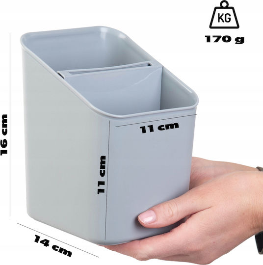 Kadax Plastic Gray Cutlery Drainer 14x11x16cm