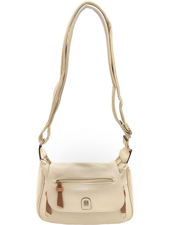 Gift-Me Leder Damen Tasche Schulter Beige