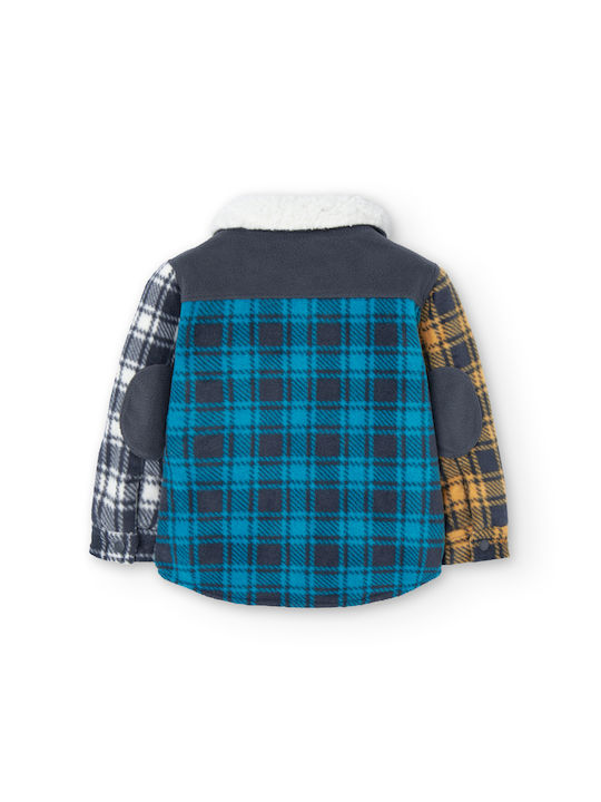 Boboli Kids Cardigan Woolen Plaid