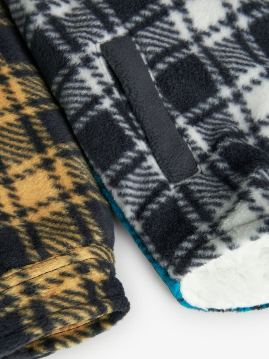 Kids Cardigan Fur Plaid