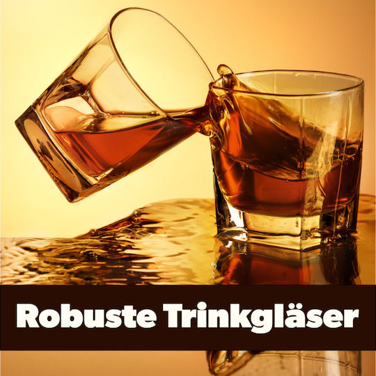 Kadax Set Brillen Wasser / Whisky / Cocktail Glas 250ml 12Stücke