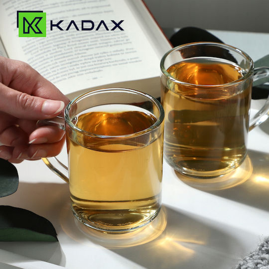 Kadax Σετ Ποτήρια Καφέ / Freddo Γυάλινα 240ml 2τμχ