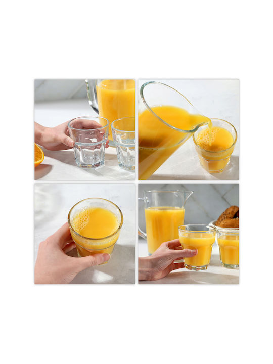 Kadax Set Gläser Kaffee/Freddo / Wasser aus Glas 230ml 4Stück