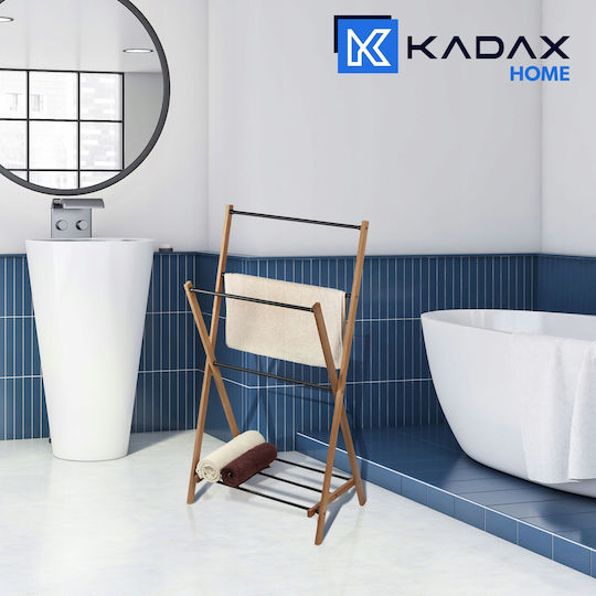 Kadax Стенен Рафт за баня Дървен Сива