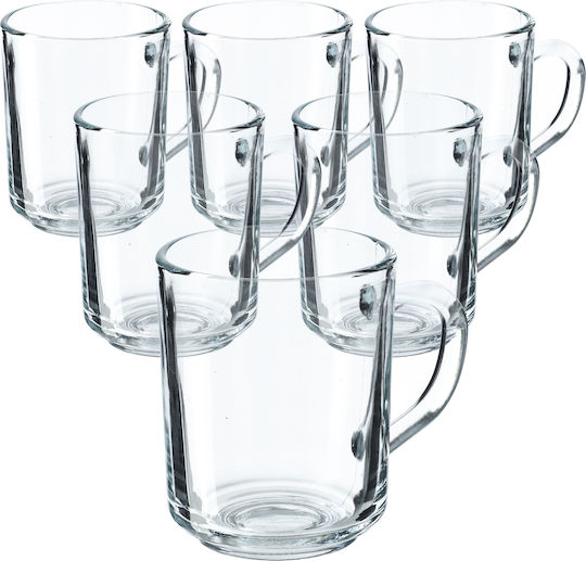 Kadax Σετ Ποτήρια Καφέ / Freddo Γυάλινα 240ml 6τμχ