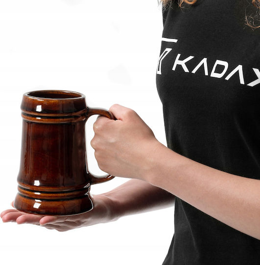 Kadax Becher Keramik Braun 500ml 4Stück
