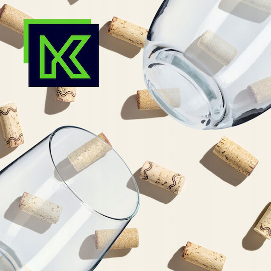 Kadax Комплект Чаши Бяло вино / Вода от Стъкло в Прозрачен Цвят 580мл 4бр