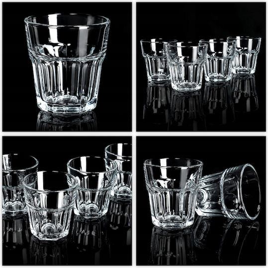 Kadax Set Gläser Kaffee/Freddo / Wasser aus Glas 230ml 6Stück
