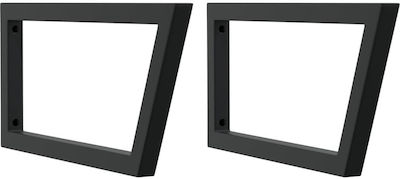 vidaXL Metallic Shelf Brackets Black 250x550mm 2pcs 4007288