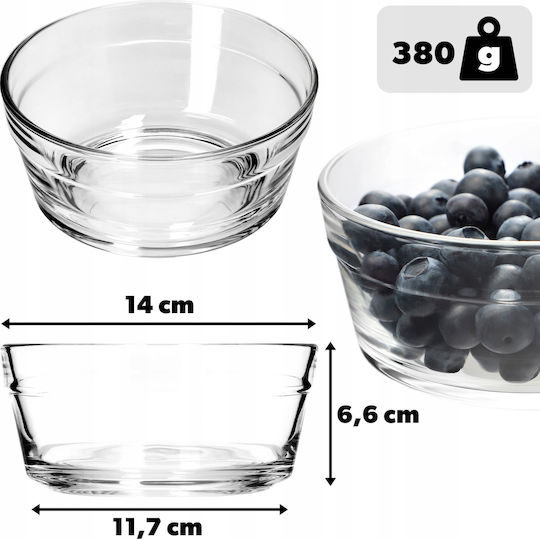 Kadax Salatschüssel Glas Transparent 14x14cm 1Stück