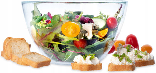 Kadax Glass Salad Bowl Transparent 2pcs
