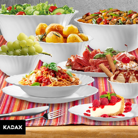 Kadax Salatschüssel Glas Weiß 1Stück