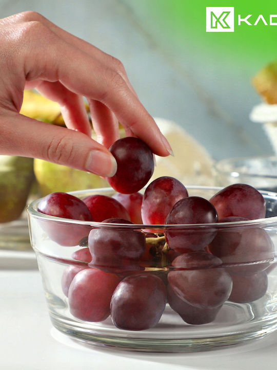 Kadax Glass Salad Bowl Transparent 14x14cm