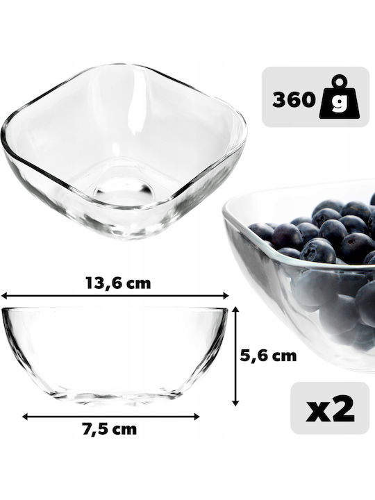 Kadax Salatschüssel Glas Transparent 2Stück
