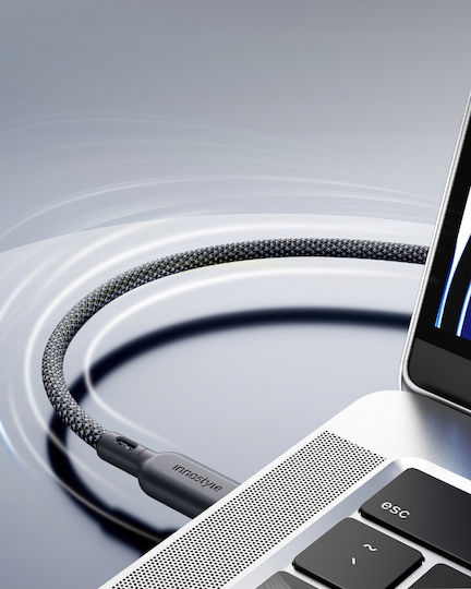 Innostyle Плетен USB 2.0 Кабел USB-C Мъжки - USB-C 240W Захранване (PD) Черен 2м ICC240BLK