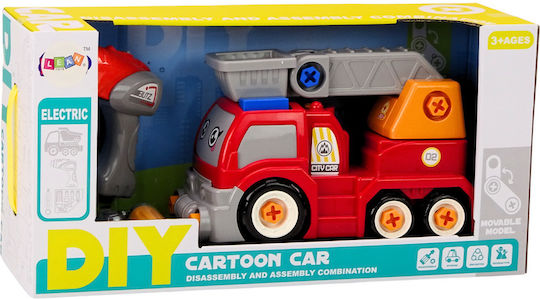 Cartoon DIY Red Truck Crane