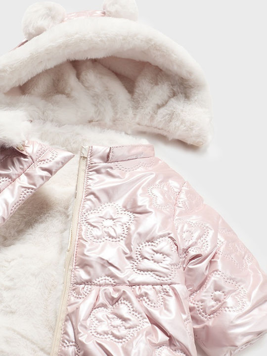 Kinder Freizeitjacke Beidseitig mit Kapuze Baby Pink
