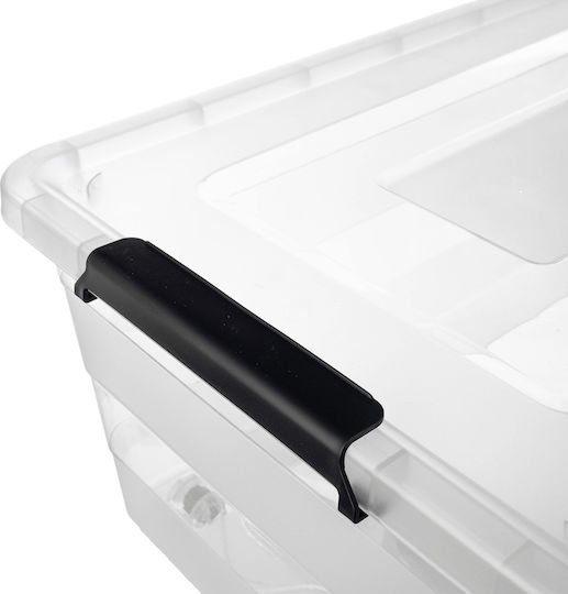 Kadax Plastic Cutie de Depozitare cu Capac Transparent 40cm 1buc