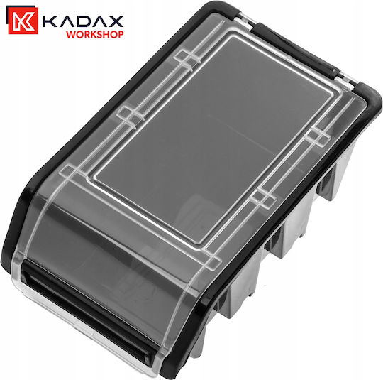 Kadax Пластмаса Кутия за съхранение с капак Черен 19.5x12x9см 1бр