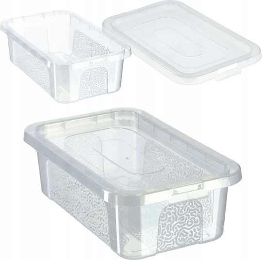 Kadax Plastic Cutie de Depozitare cu Capac Transparent 4.5lt 1buc