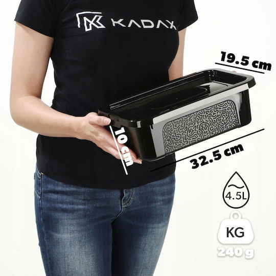 Kadax Πλαστικό Κουτί Αποθήκευσης με Καπάκι Μαύρο 4.5lt