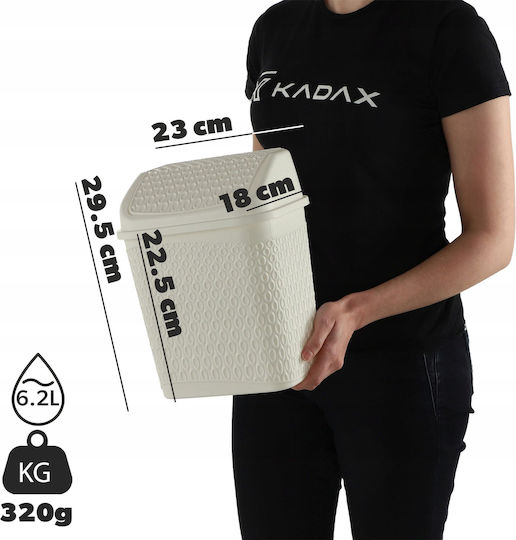 Kadax Пластмаса Банята кошче 6.2лт Бял