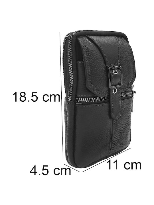 Leather Men's Bag Shoulder / Crossbody Black