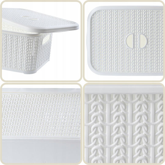 Kadax Montat pe perete Raft Baie Plastic Albă