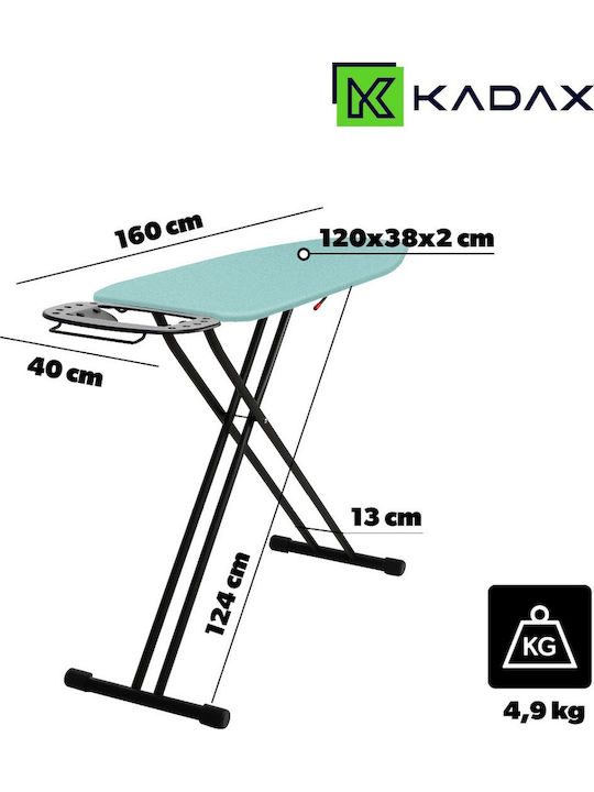 Kadax Σιδερώστρα για Σίδερο Ατμού Σπαστή 120x38cm