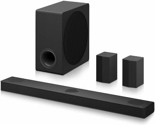 LG Soundbar 5.1.3 Bluetooth, HDMI και Wi-Fi 580W με Ασύρματο Subwoofer και Τηλεχειριστήριο Μαύρο S80TR.DEUSLLK