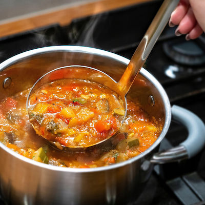 Kadax Tief Löffel Suppe Metallisch Silber 2Stück