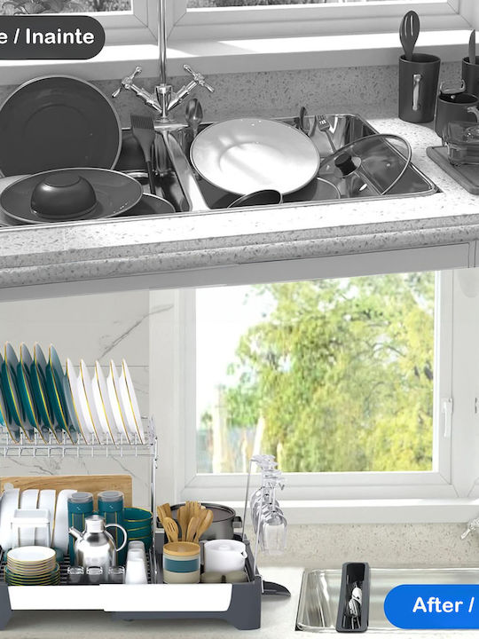 Quasar Metallic Gray Sink Strainer 50x35.5x29cm