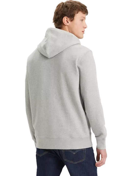 Housemark Sweatshirt with Hood Mid Tone Gray