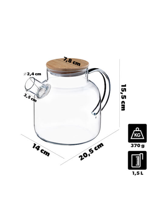 Kadax Cană de Servire Sticlă 1500ml 1buc
