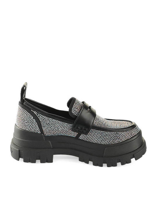 Aspha Γυναικεία Loafers σε Μαύρο Χρώμα