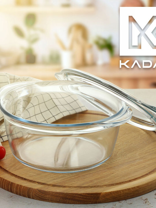 Kadax Гърне Кръгло Стъклено 2.15лт 1бр