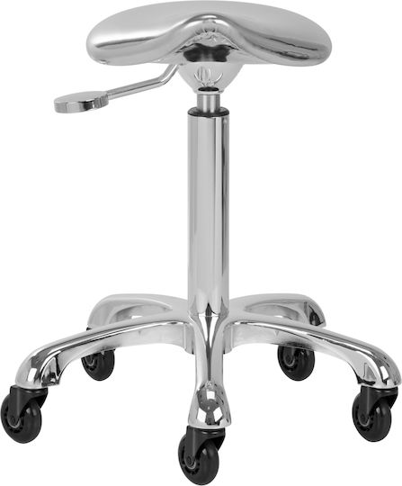 Activeshop Wheeled Stool Silver