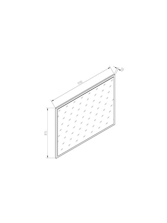 Fratelli Home Forza Като Огледало за Стена с Кафяв Дърво Рамка 110x81.5см 1бр