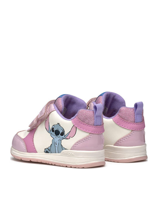 B Rishon Kids Sneakers High with Scratch White