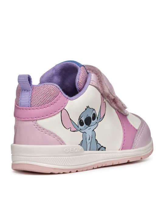 B Rishon Kids Sneakers High with Scratch White