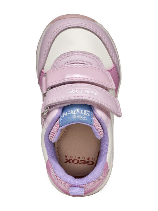 B Rishon Kids Sneakers High with Scratch White