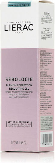 Lierac Sebologie 24ωρο Ρυθμιστικό Gel Προσώπου κατά των Ατελειών με Πρεβιοτικά 40ml