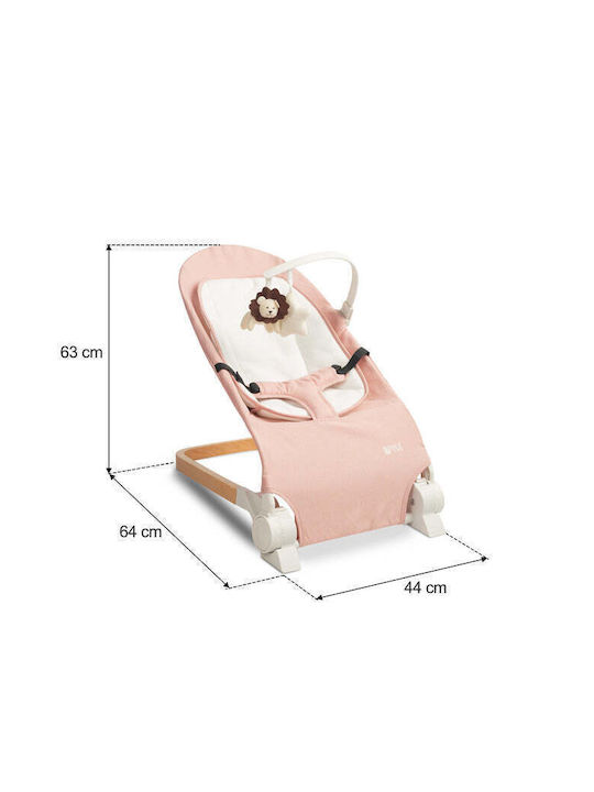 Caretero Χειροκίνητο Relax Μωρού Lounger Ροζ