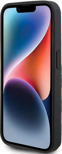 Karl Lagerfeld Saffiano Monogram Ikonik Patch Umschlag Rückseite Kunststoff Schwarz (iPhone 15 Pro Max)