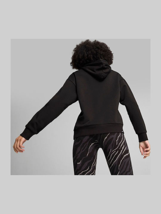 PUMA Ess+ Φούτερ Μαύρο με Κουκούλα