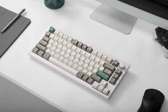 Keychron Q1M-P1 Max Q1M-P1 Tastatură Mecanică De Gaming Fără Fir Cu Comutatoare Gateron Jupiter Red Și Iluminare RGB Engleză SUA Gri