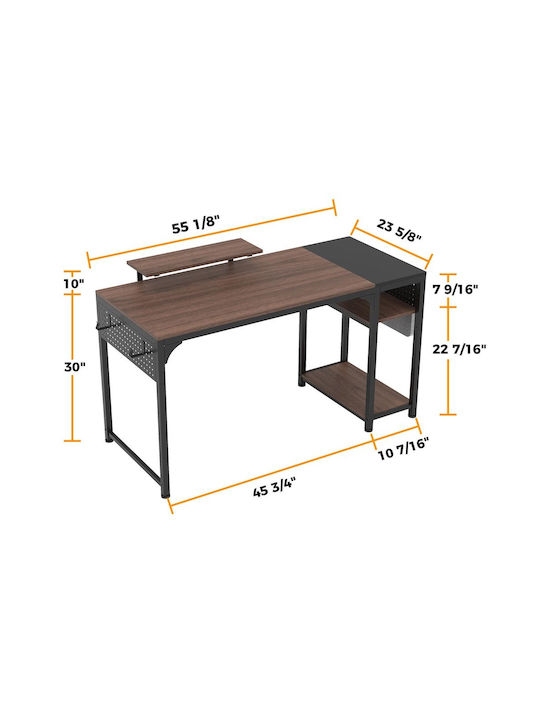 Desk ZX-SS140B-RWB Wooden RWB with Metal Legs 140x60x76.2cm