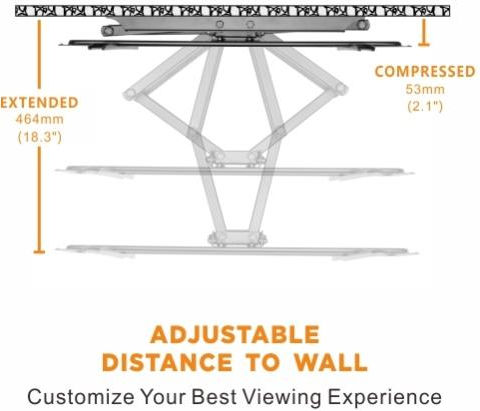 Brateck LPA52-466 04.044.0098 Wall TV Mount with Arm up to 70" and 40kg